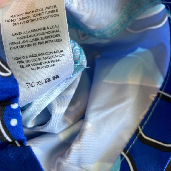 Beach Bros. 3T Blue Print Swim Trunks - Picture 4 of 7